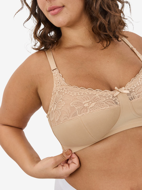 חזיית שני - חזיית תחרה ללא ברזלים וללא ריפוד